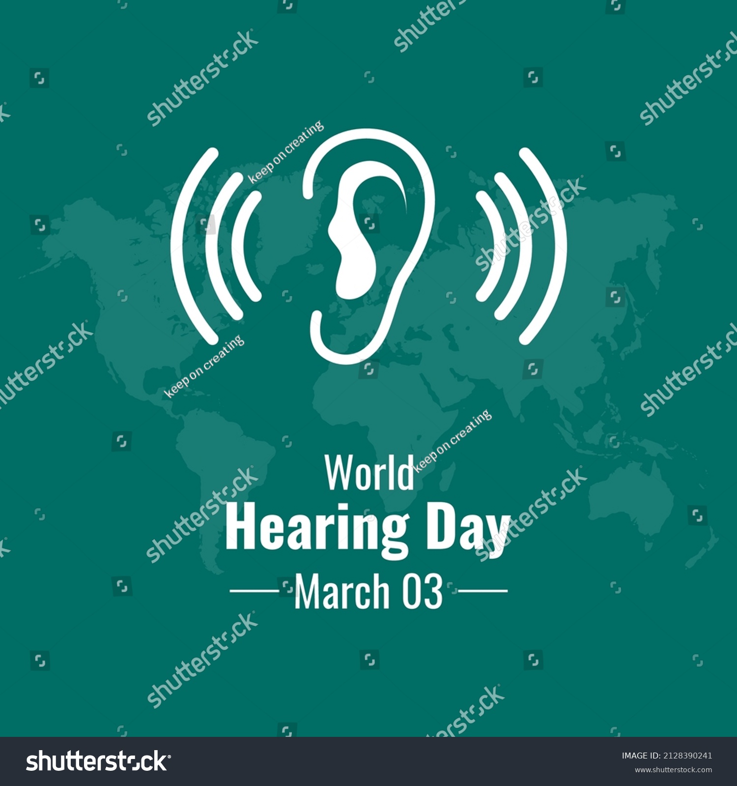 World Hearing Day Poster Banner Design Stock Vector (Royalty Free