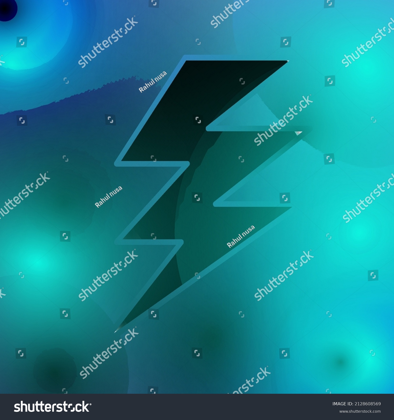 lightning-symbol-gradient-simple-background-stock-illustration