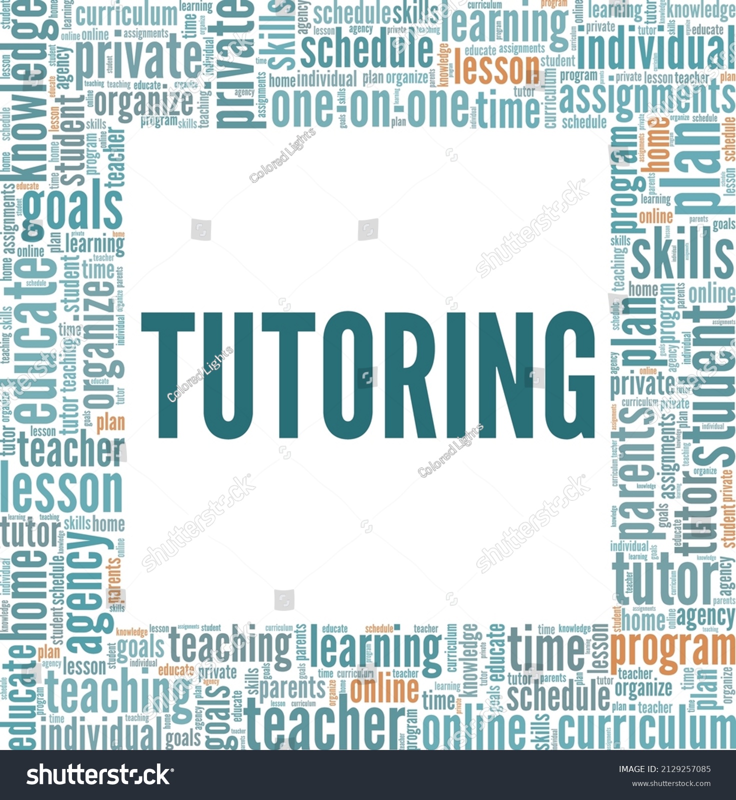 Tutoring Conceptual Vector Illustration Word Cloud Stock Vector ...