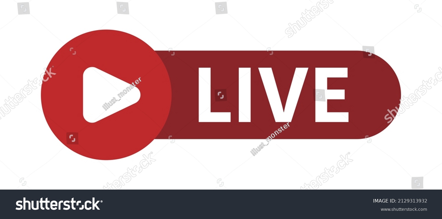 Play Button Live Stream Logo Editable Stock Vector (Royalty Free ...