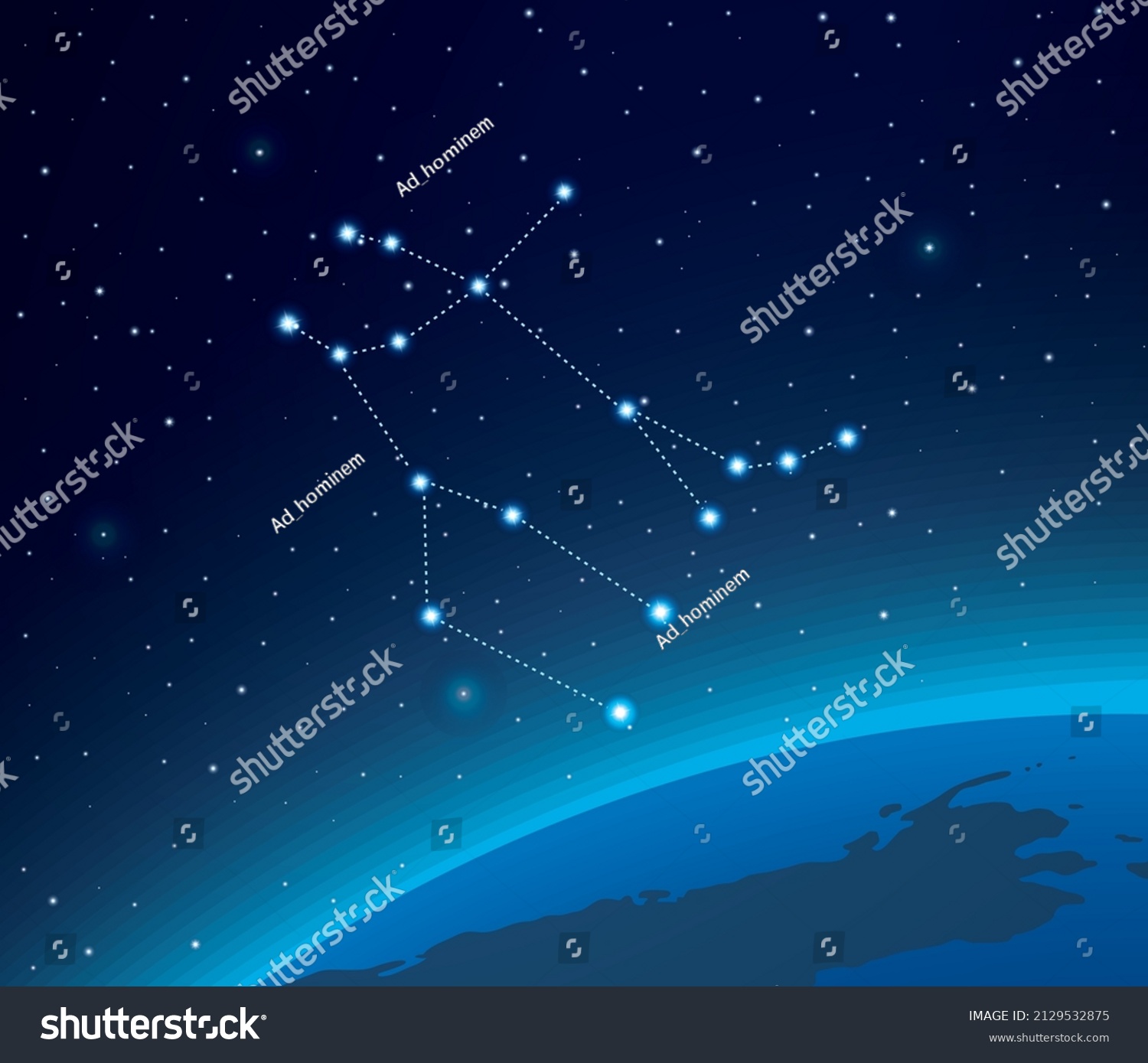 Constellation Gemini Planet Deep Space Stock Vector (Royalty Free ...