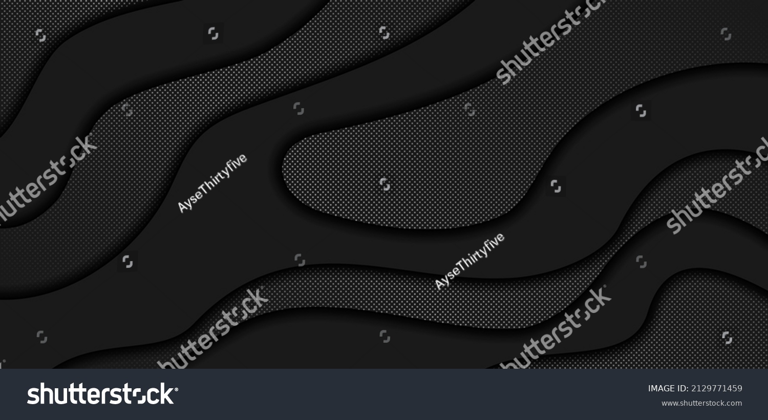 Black Paper Cut Background Abstract Realistic Stock Vector (Royalty ...