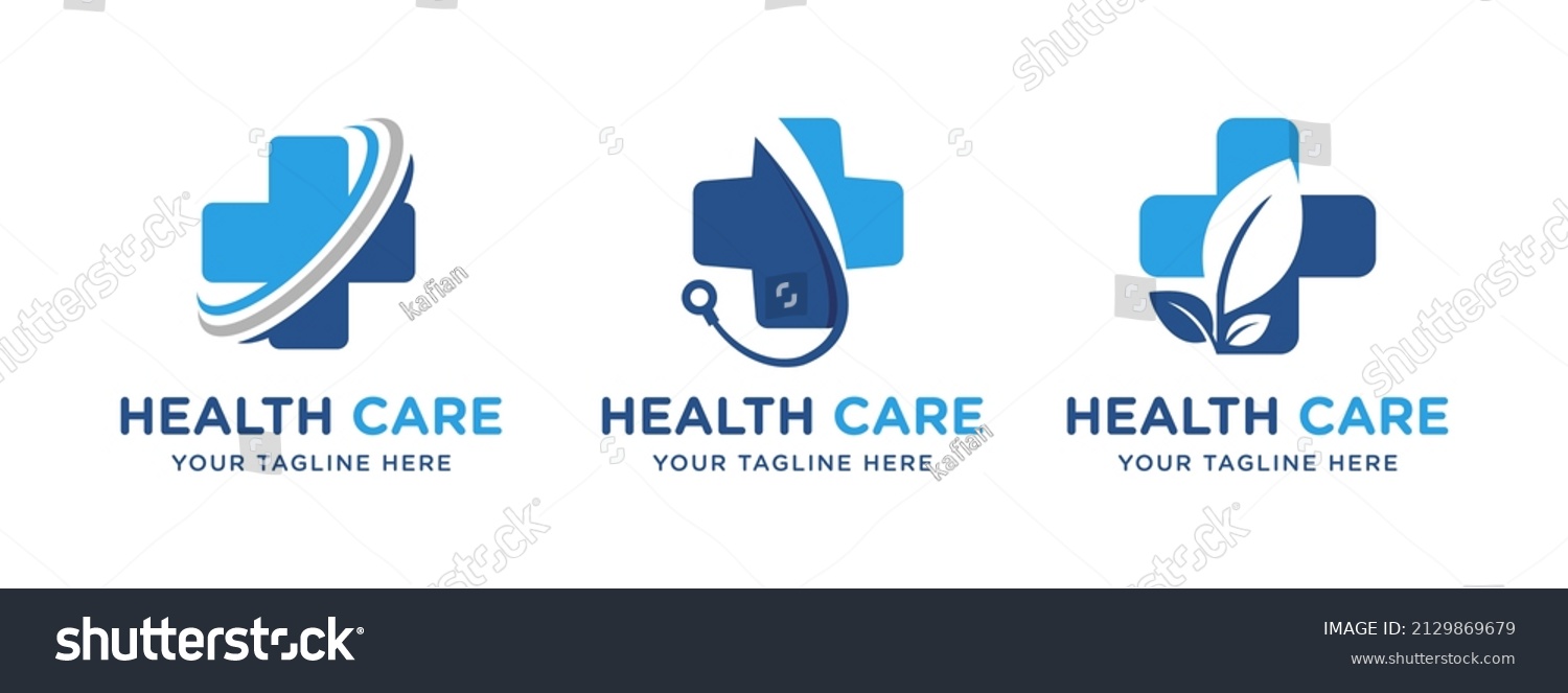 Set Health Care Logo Design Vector Stock Vector (Royalty Free ...