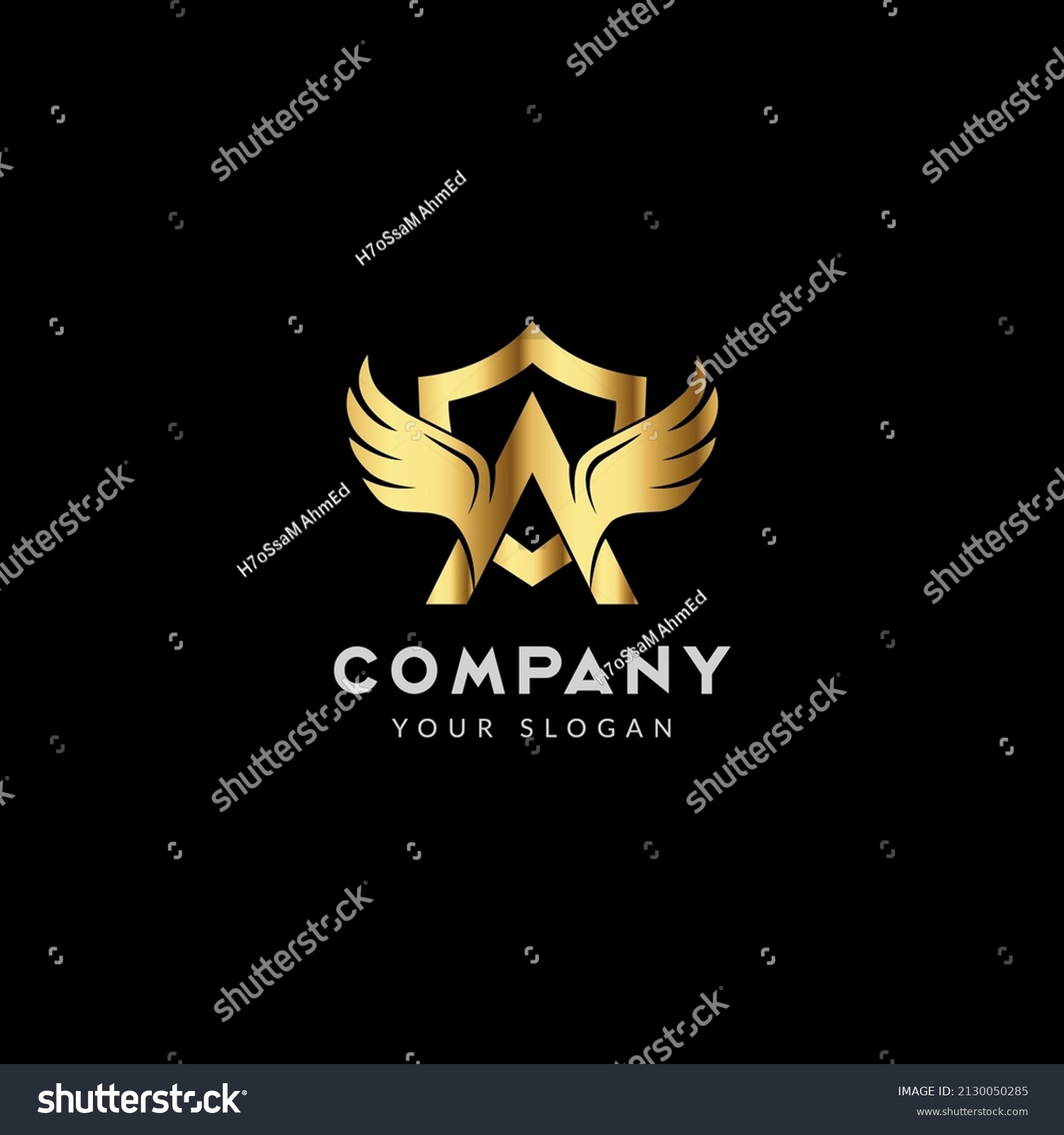 Luxury Royal Wing Letter Crest Gold Stock Vector (Royalty Free ...