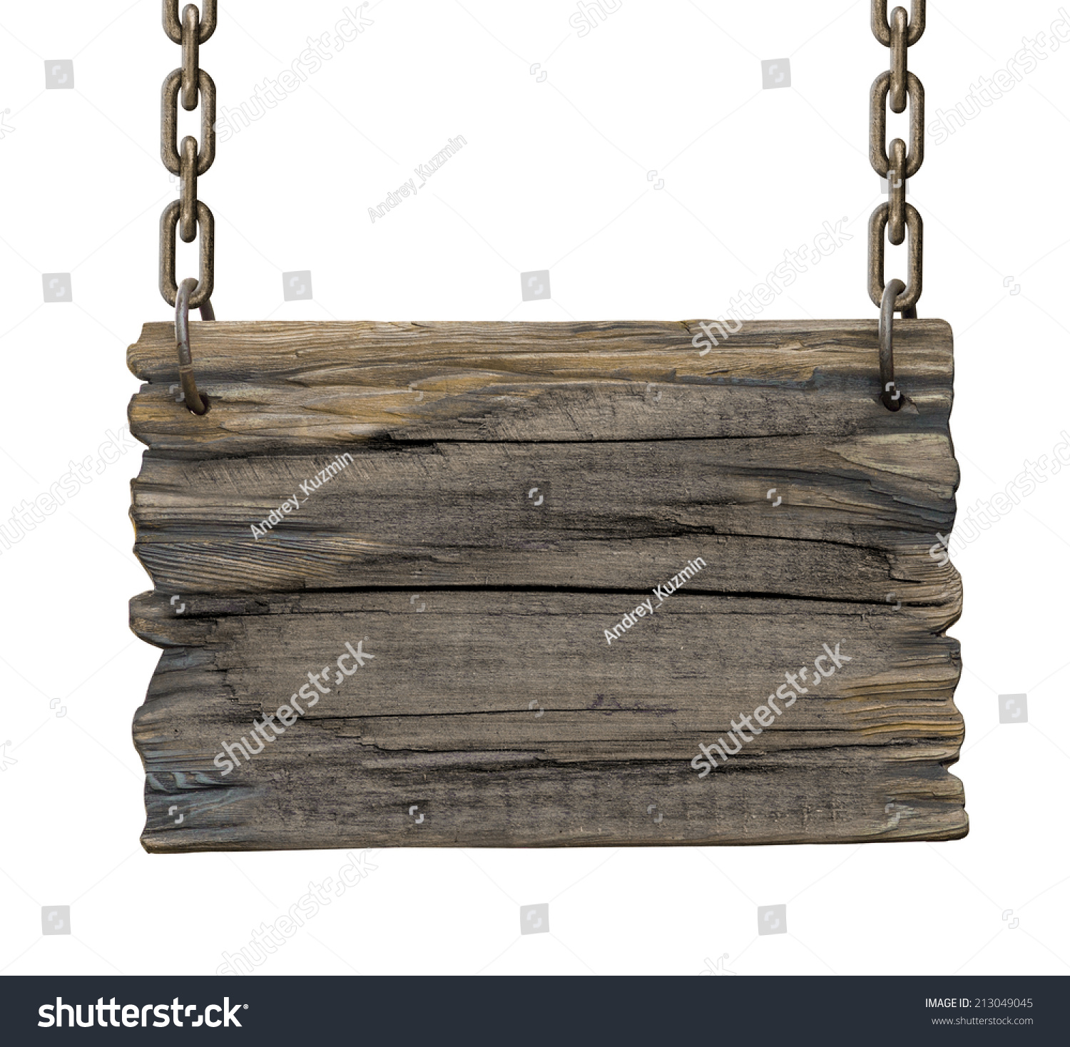 Деревянная табличка на цепях