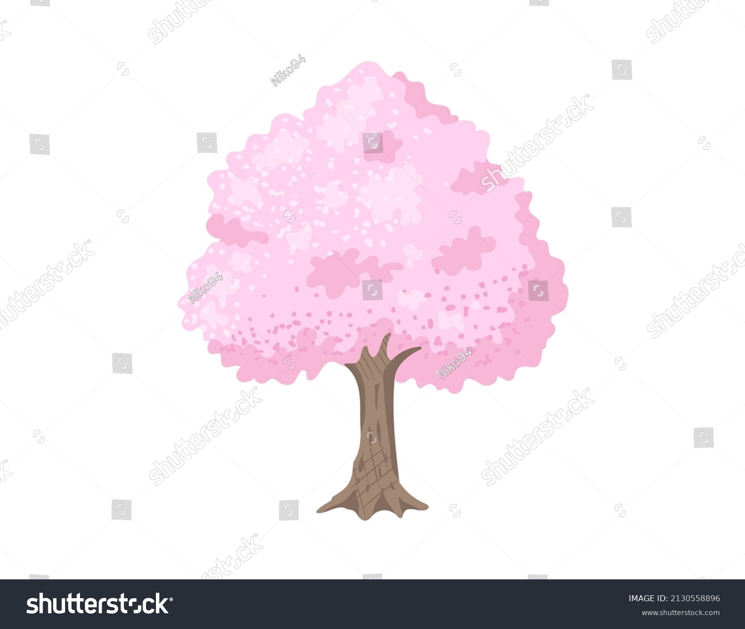 Clip Art Tree Vector Illustration Cherry Stock Vector (Royalty Free ...