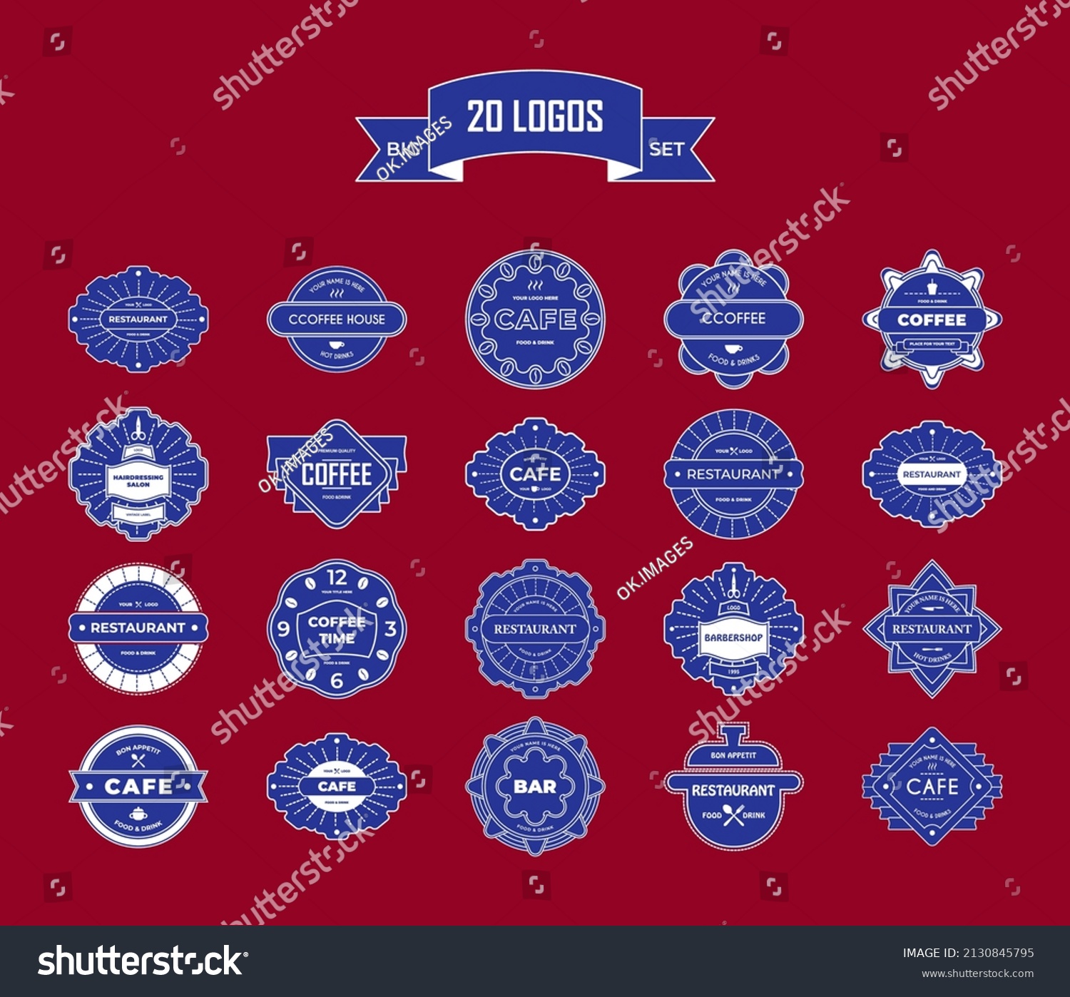 Set Vector Icons Symbols Templates Creating Stock Vector (Royalty Free