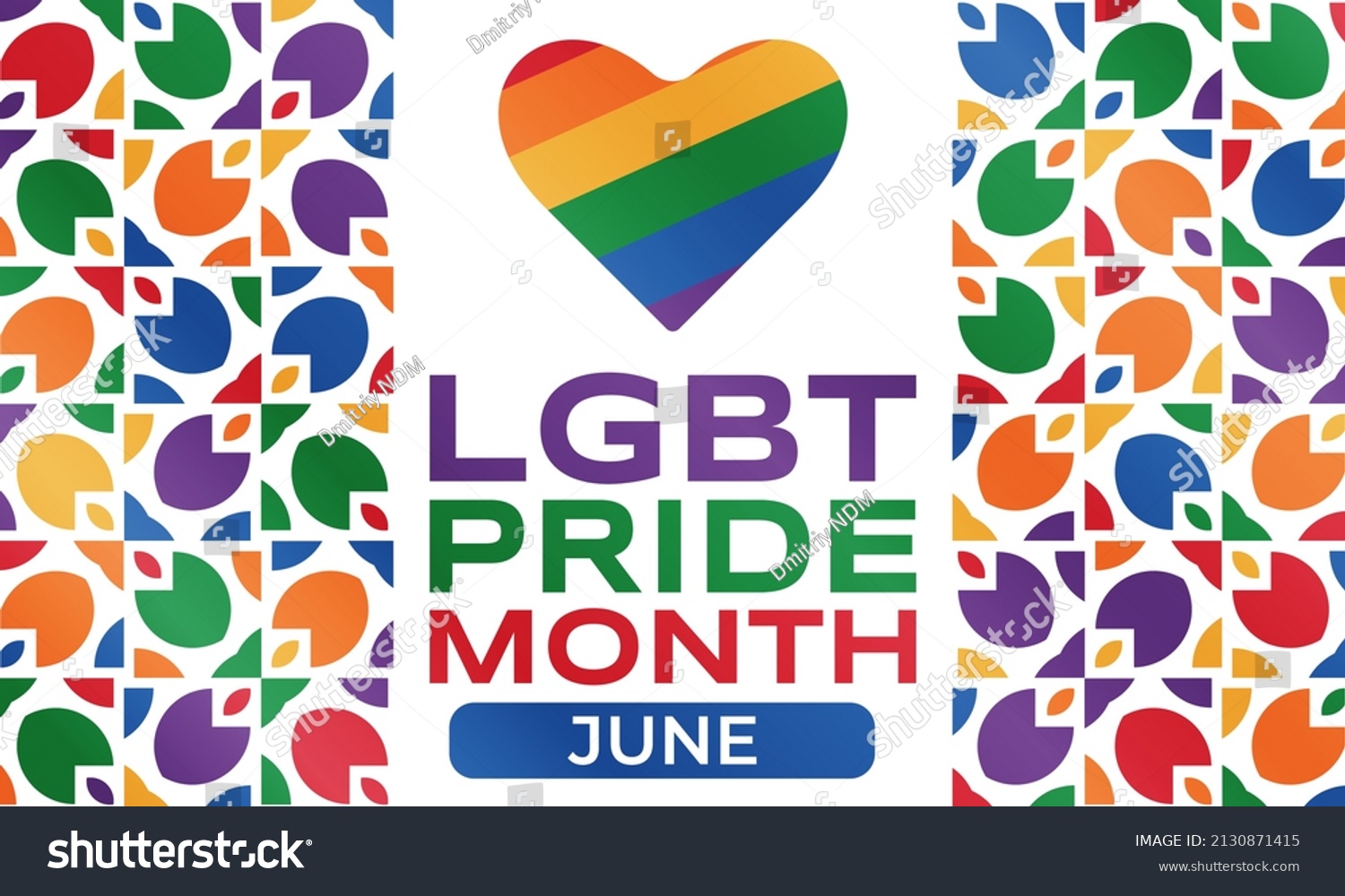 Lgbt Pride Month June Lgbt Flag Stock Vector (Royalty Free) 2130871415 ...