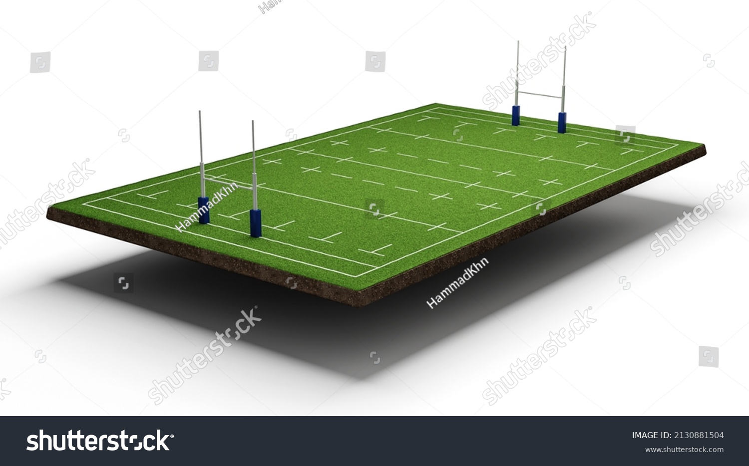 American Football Field Ground Cross Section Stock Illustration ...