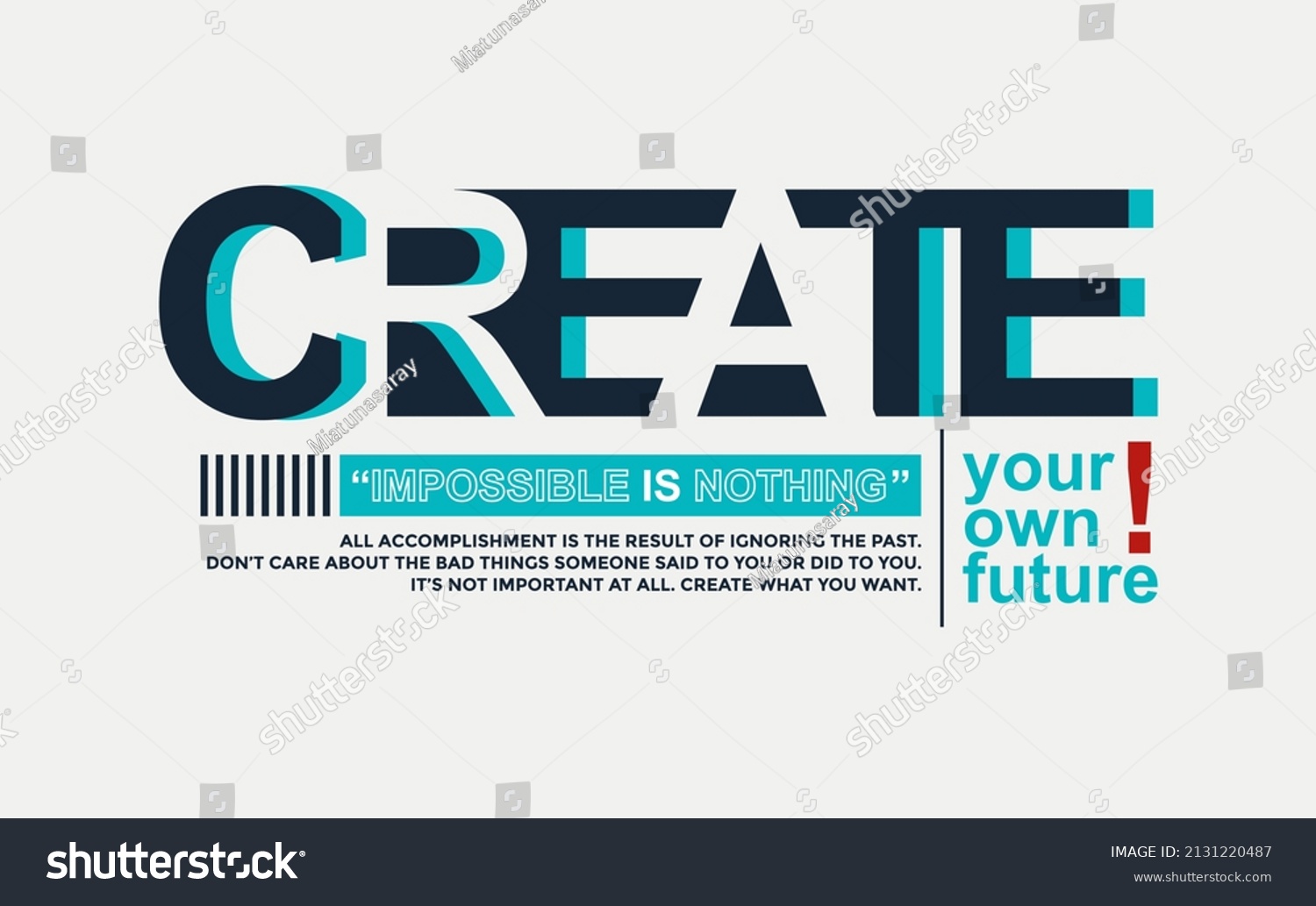 Create Your Future Modern Stylish Motivational Stock Vector (Royalty ...