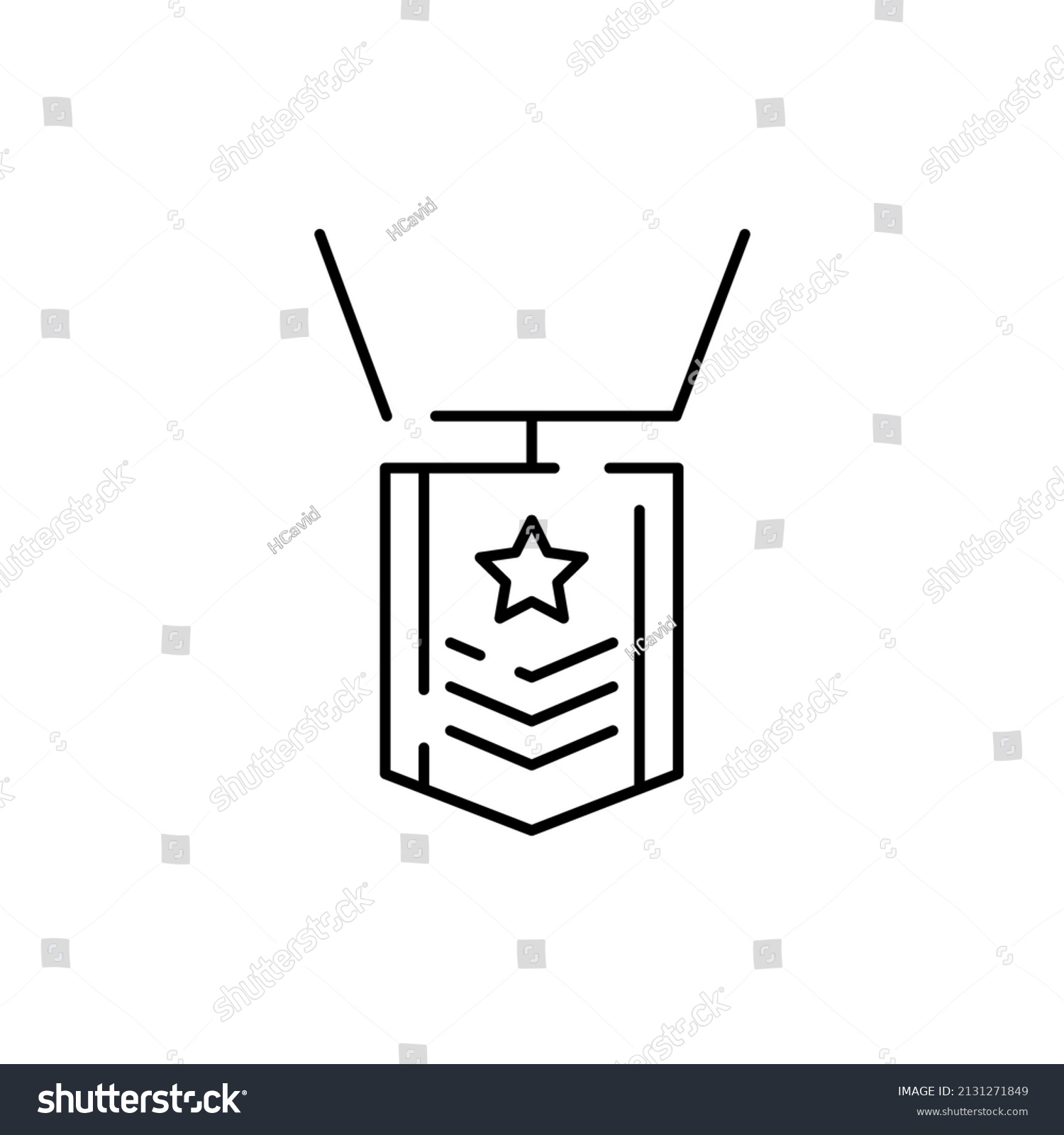 War Military Medal Gold Star Medal Stock Vector (Royalty Free ...