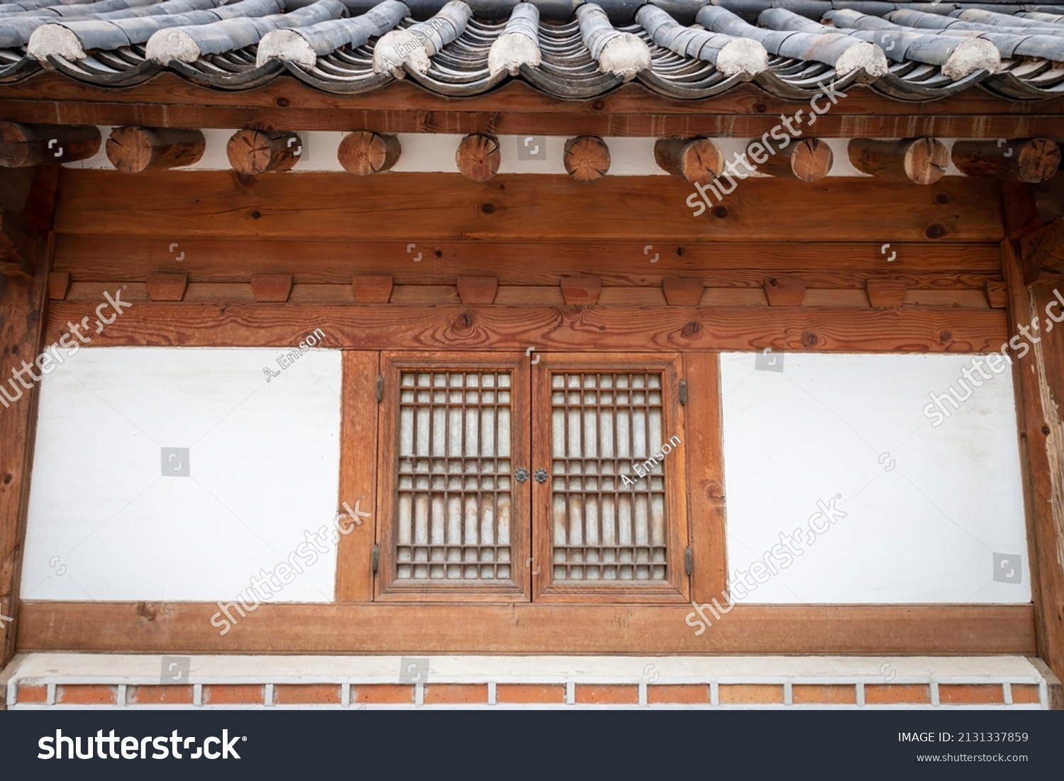 Roof Tiles Wooden Window Facade Traditional Stock Photo 2131337859 ...