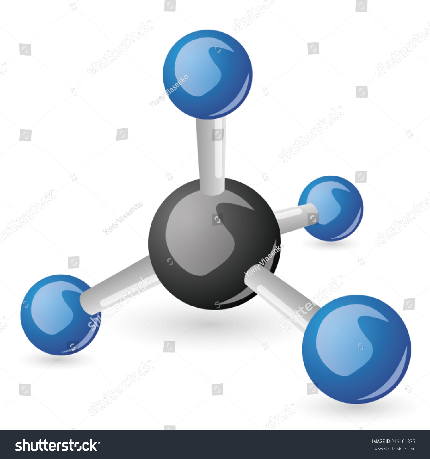 Ch4 Methane Molecule Stock Vector Royalty Free 213161875 Shutterstock