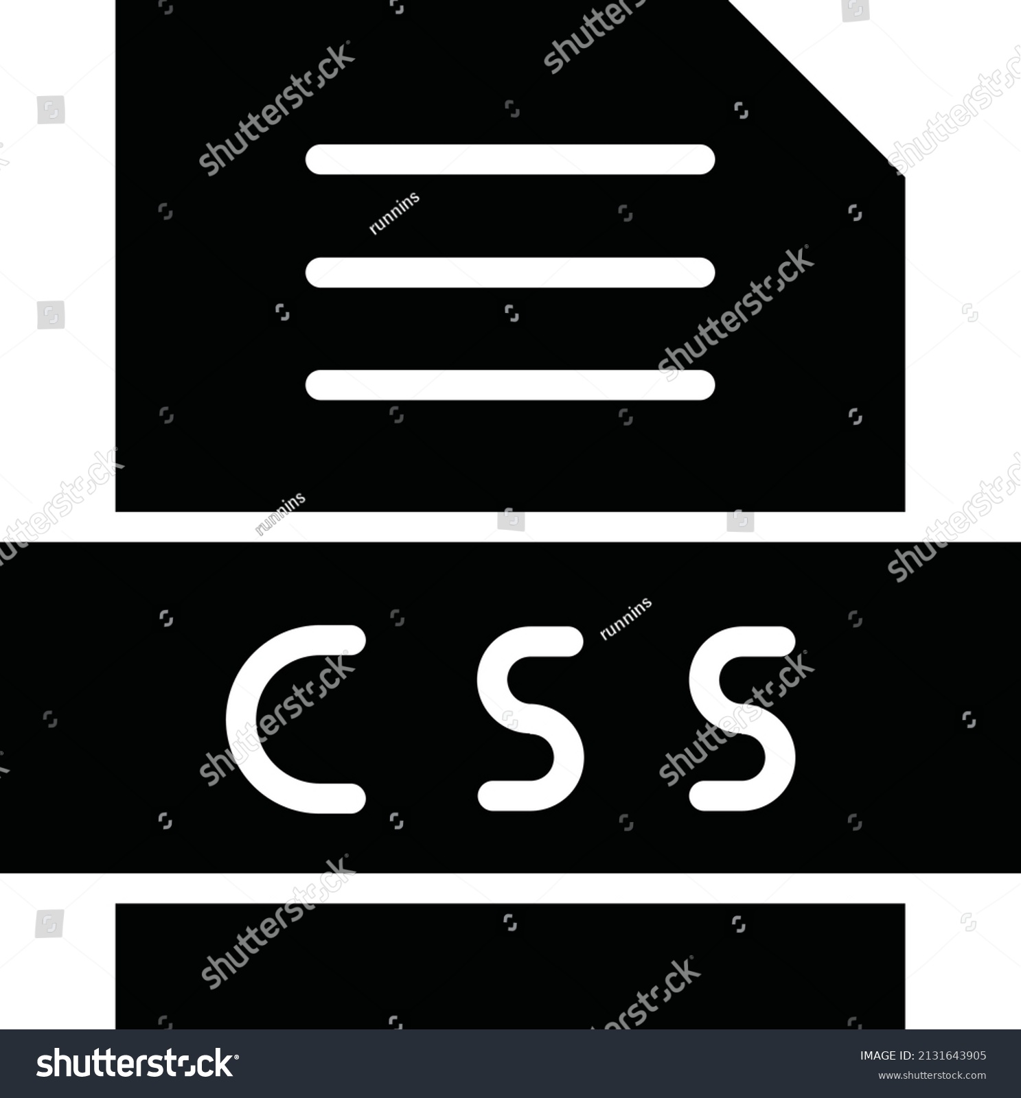 Vektor Stok Css Icon Programming Sign Symbol Code (Tanpa Royalti ...