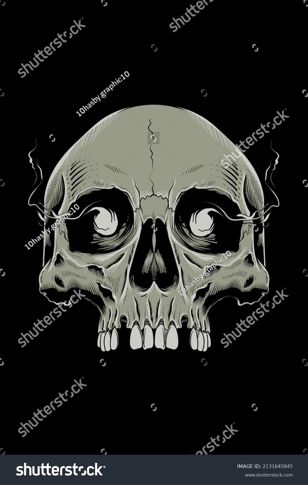 Skull Eye Vector Illustration Stock Vector (Royalty Free) 2131645845 ...