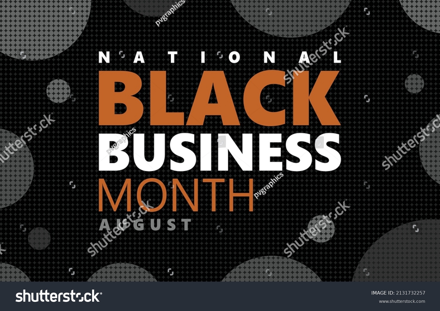 Black Business Month Template Design Using Stock Vector (Royalty Free