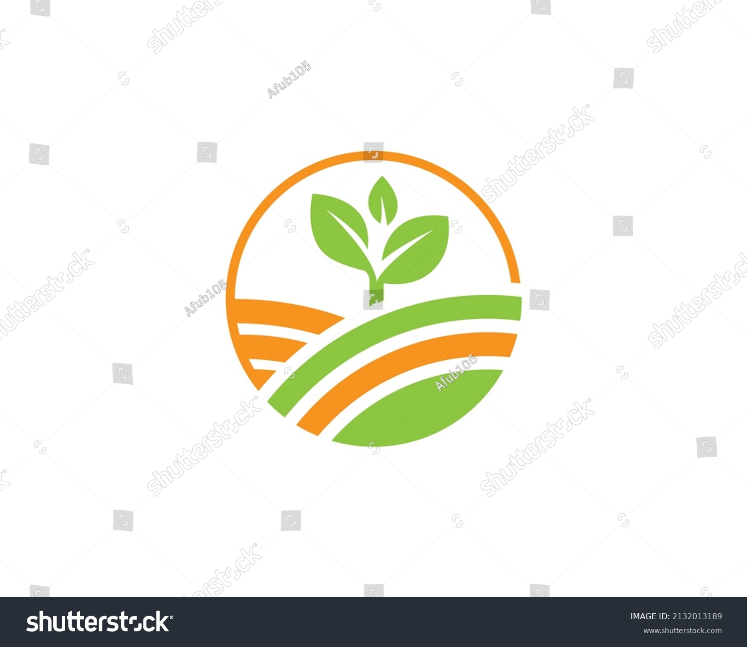 Creative Circle Green Leaf Growing Plant Stock Vector (Royalty Free ...