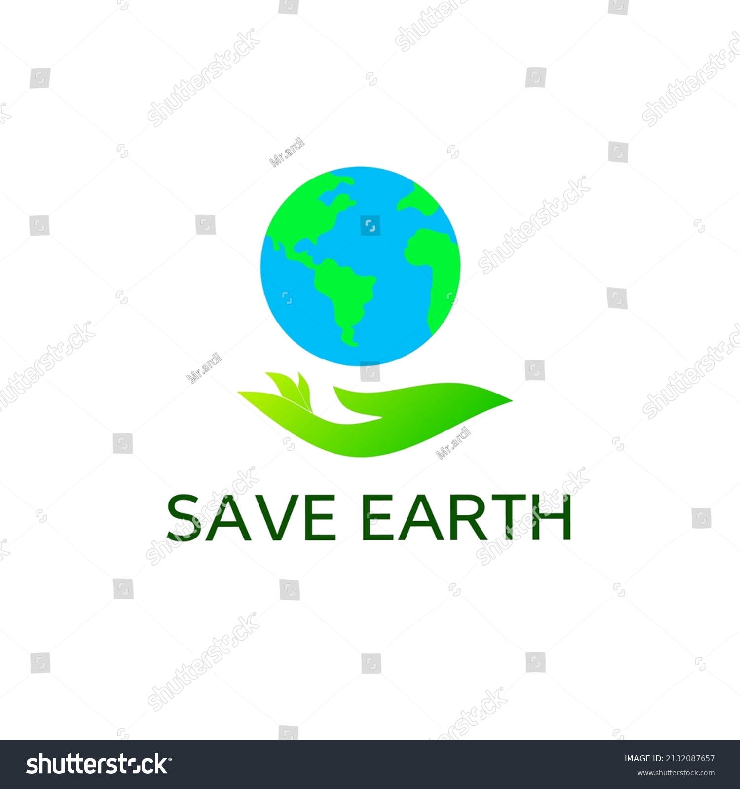 Illustration Vector Graphics Hand Holding Earth Stock Vector (Royalty ...