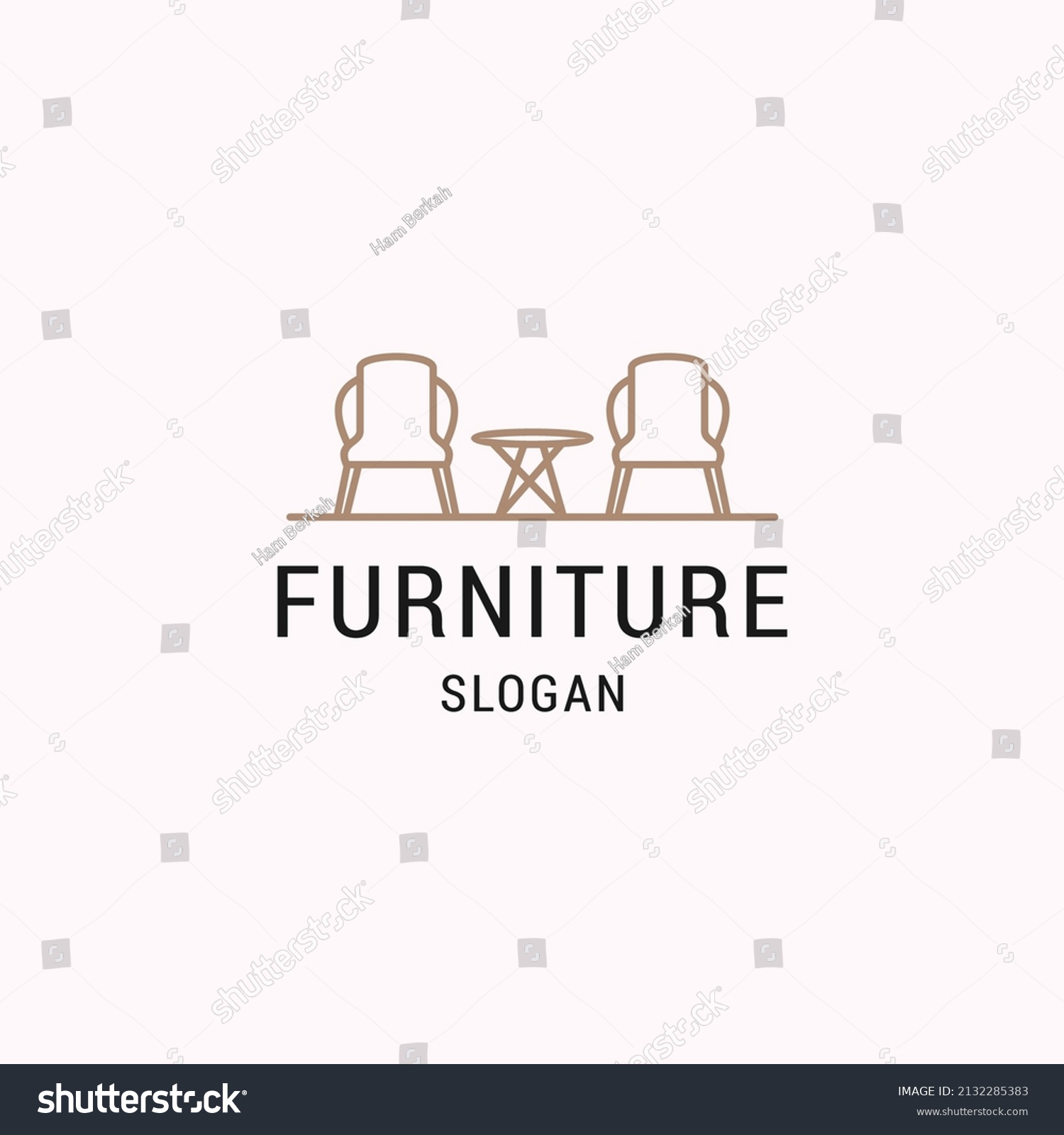 Furniture Logo Icon Flat Design Template Stock Vector (Royalty Free ...