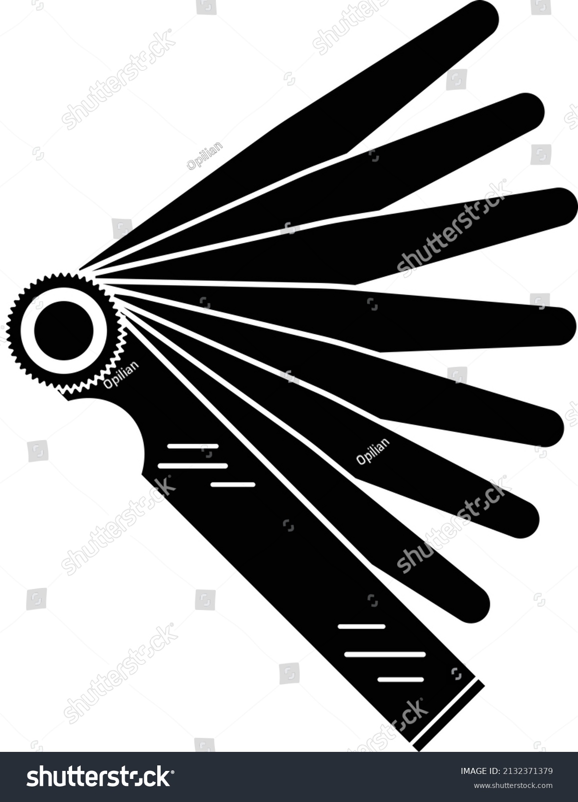 Feeler Gauges Isolated Vector On White Stock Vector (Royalty Free