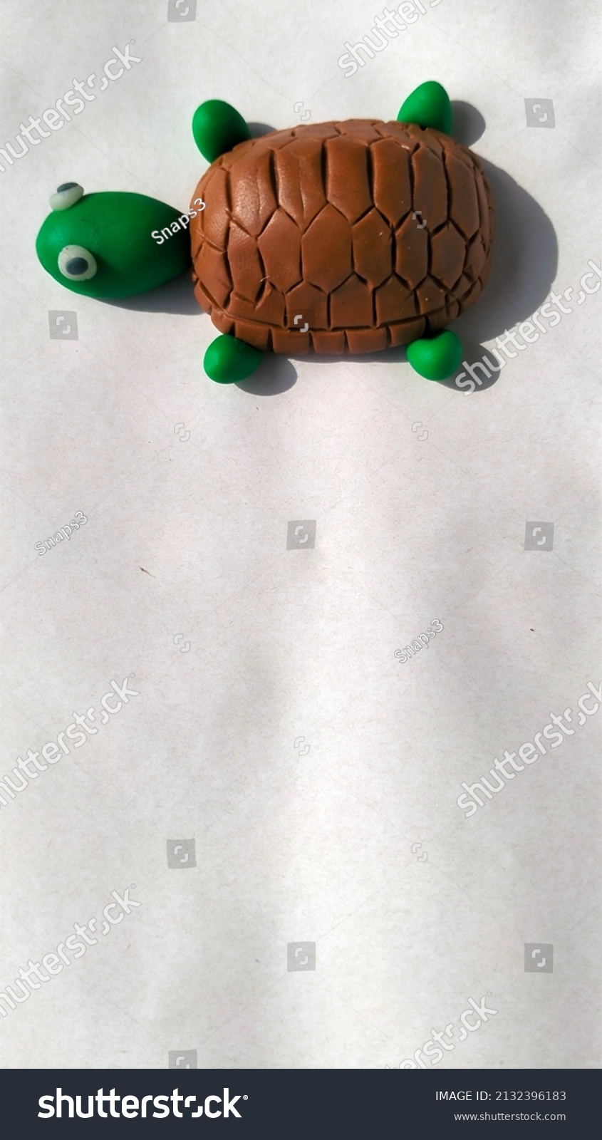 Plasticine Turtle Isolated On White Backgroundcute Stock Photo ...