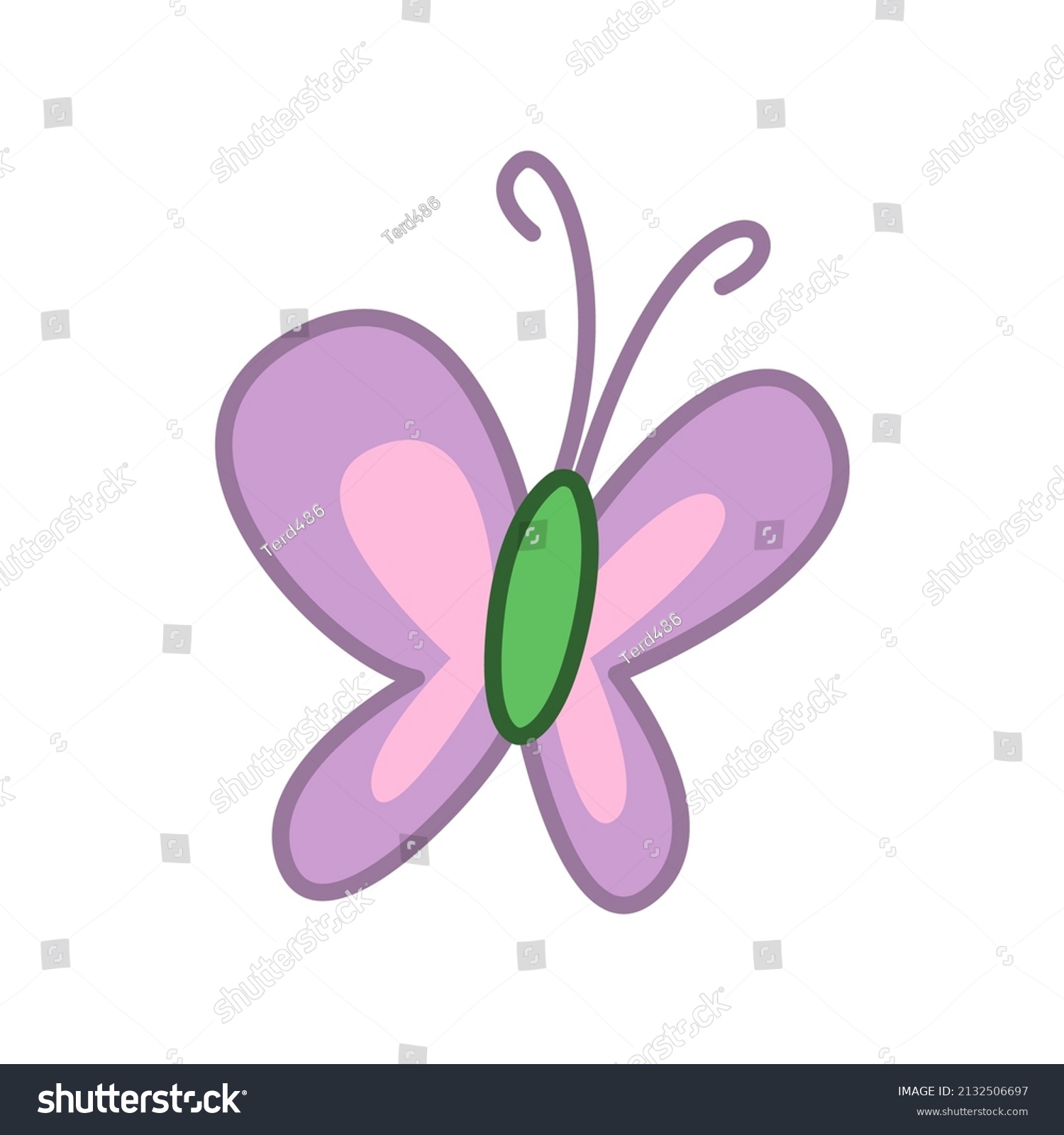 Clip Art Butterfly Cartoon Designvector Illustration Stock Vector