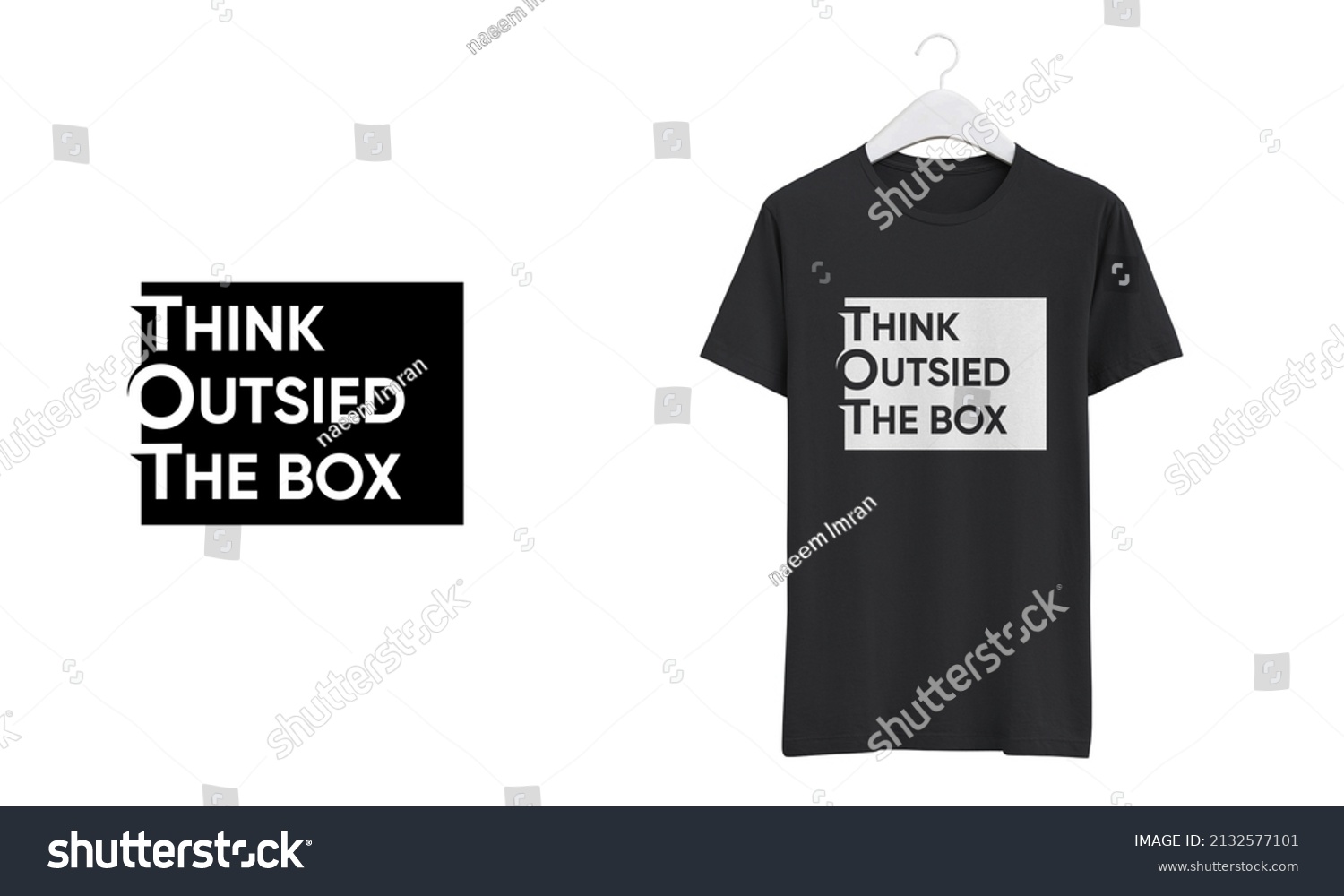 Think Outside Box T Shirt Logo Stock Illustration 2132577101 | Shutterstock