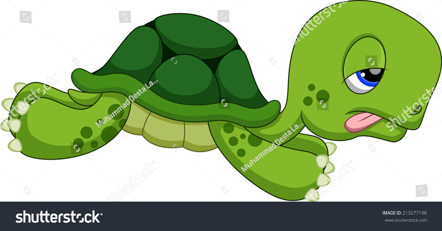 Cute Turtle Cartoon Running Stock Vector (Royalty Free) 213277198 ...