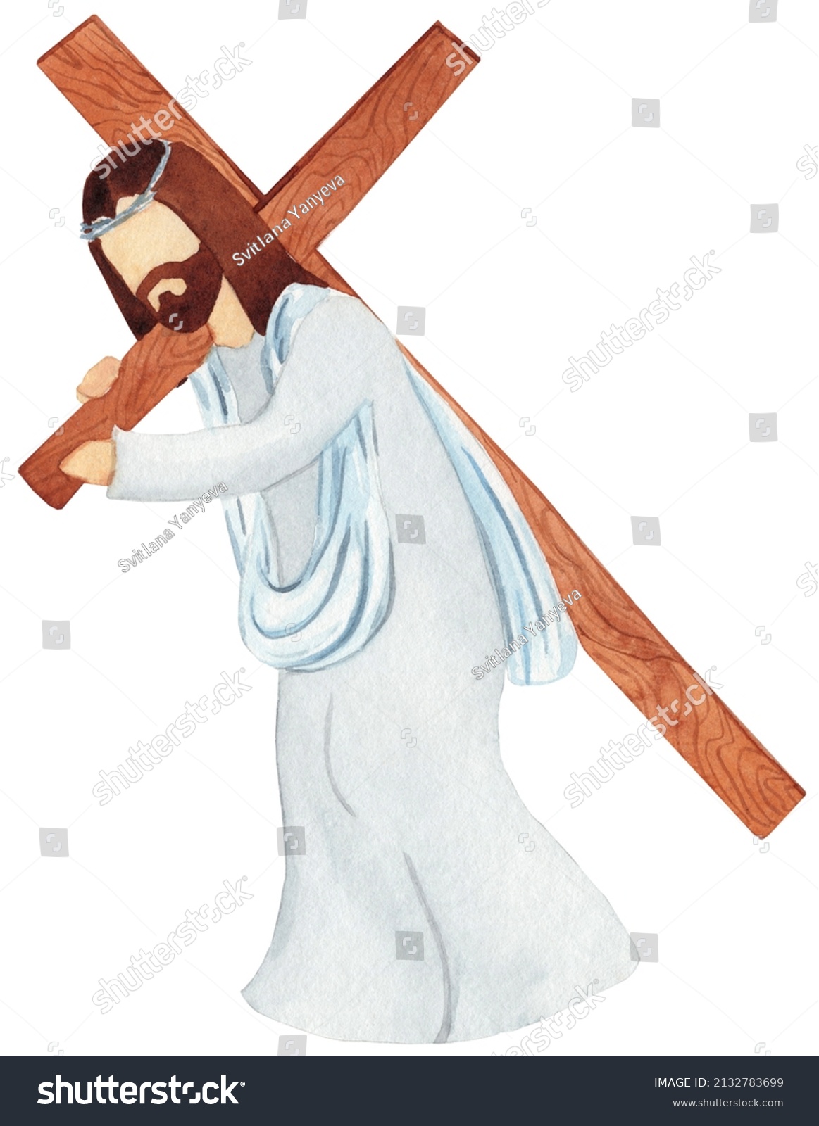 1,556 Jesus En La Cruz Acuarela Images, Stock Photos & Vectors ...