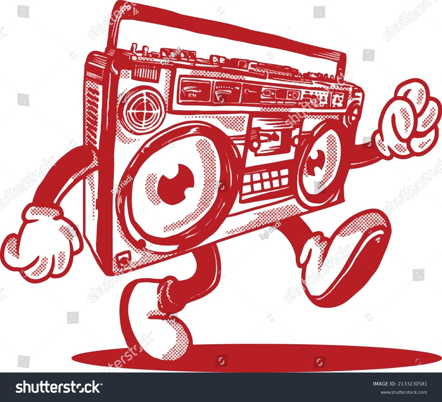 graffiti boombox character