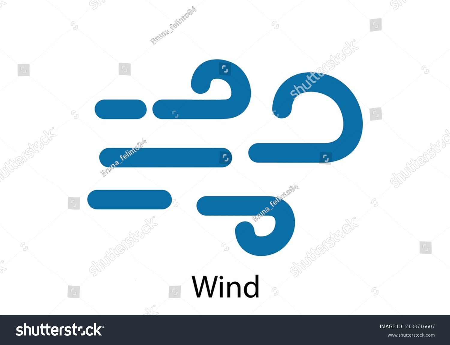 Wind Breeze Icon Concept Stock Vector (Royalty Free) 2133716607 ...