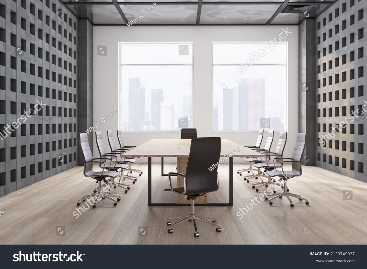 Contemporary Conference Room Interior Furniture Window Stock ...