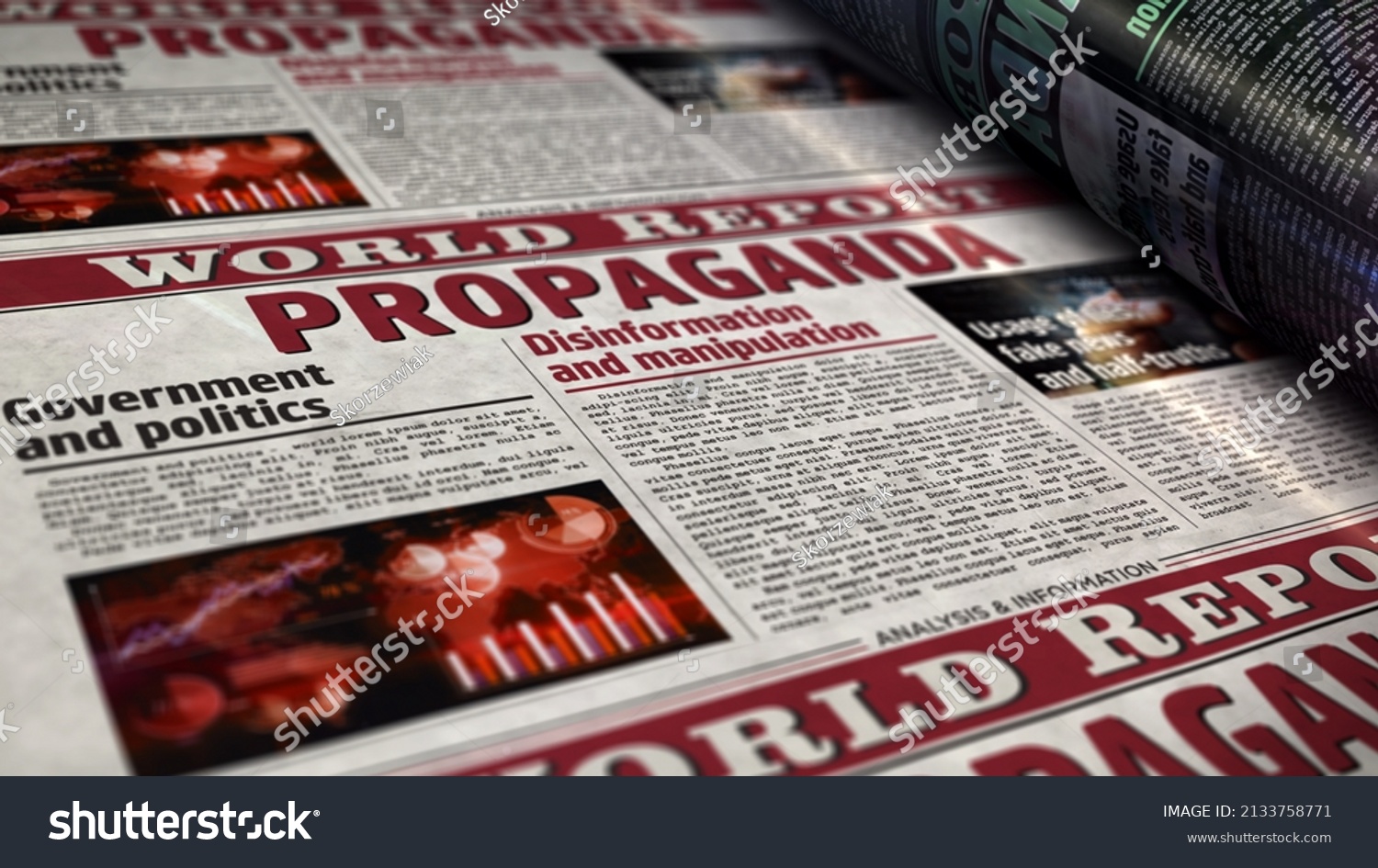 Propaganda Fake News Manipulation Disinformation Newspaper Stock ...