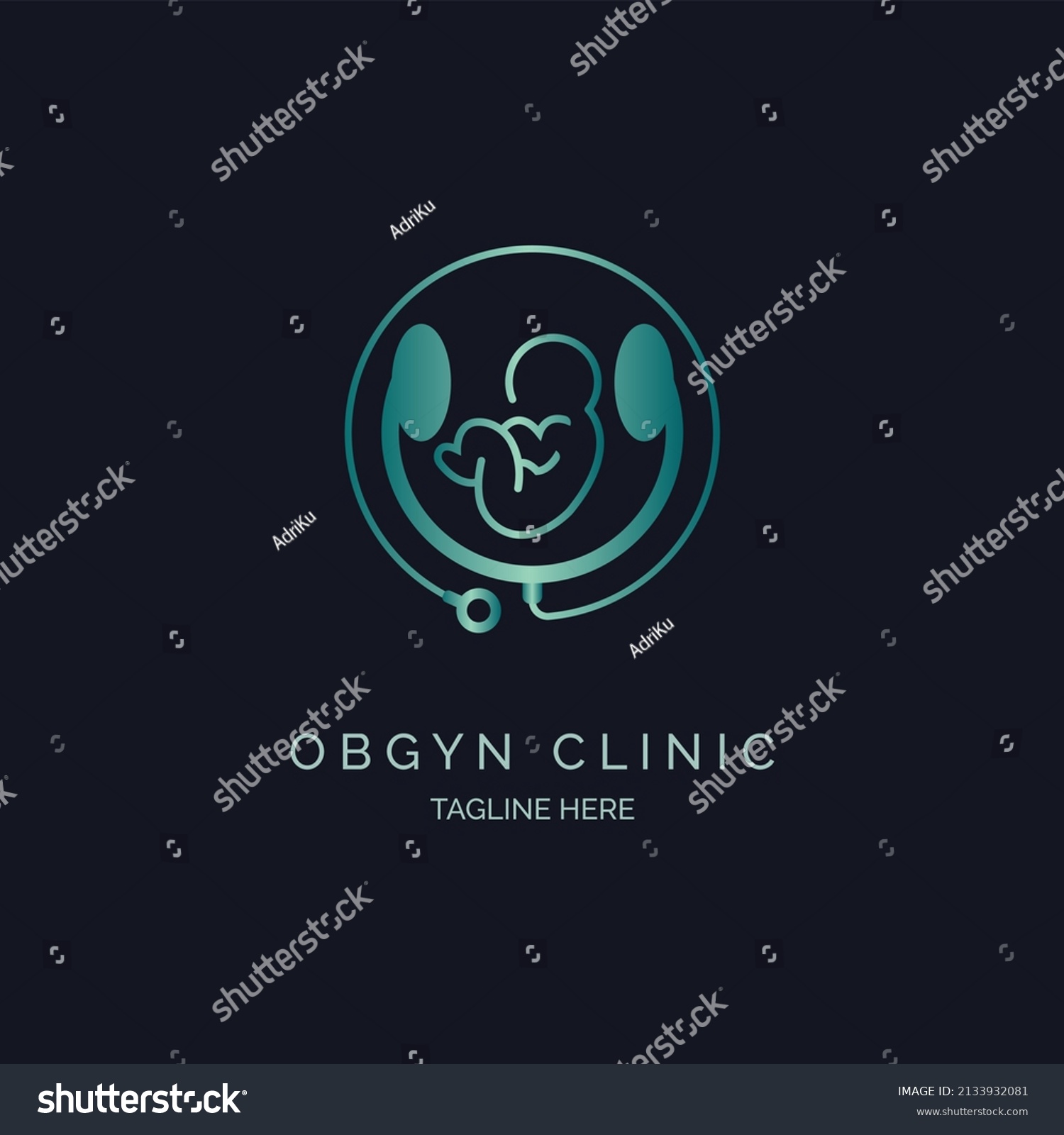 Obgyn Obstetrics Gynecology Clinic Logo Template Stock Vector Royalty Free 2133932081 8505