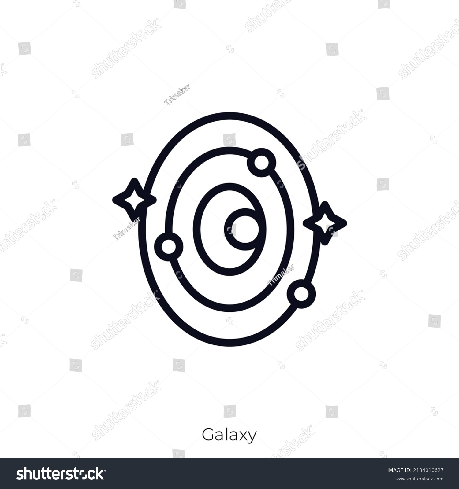 Galaxy Icon Outline Style Icon Design Stock Vector (Royalty Free ...