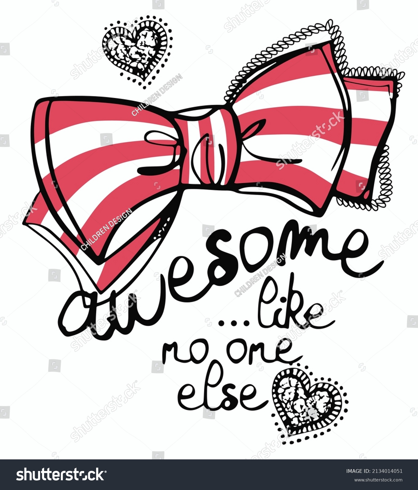 Illustration Bow Symbol Text Design Vector Stock Vector (Royalty Free