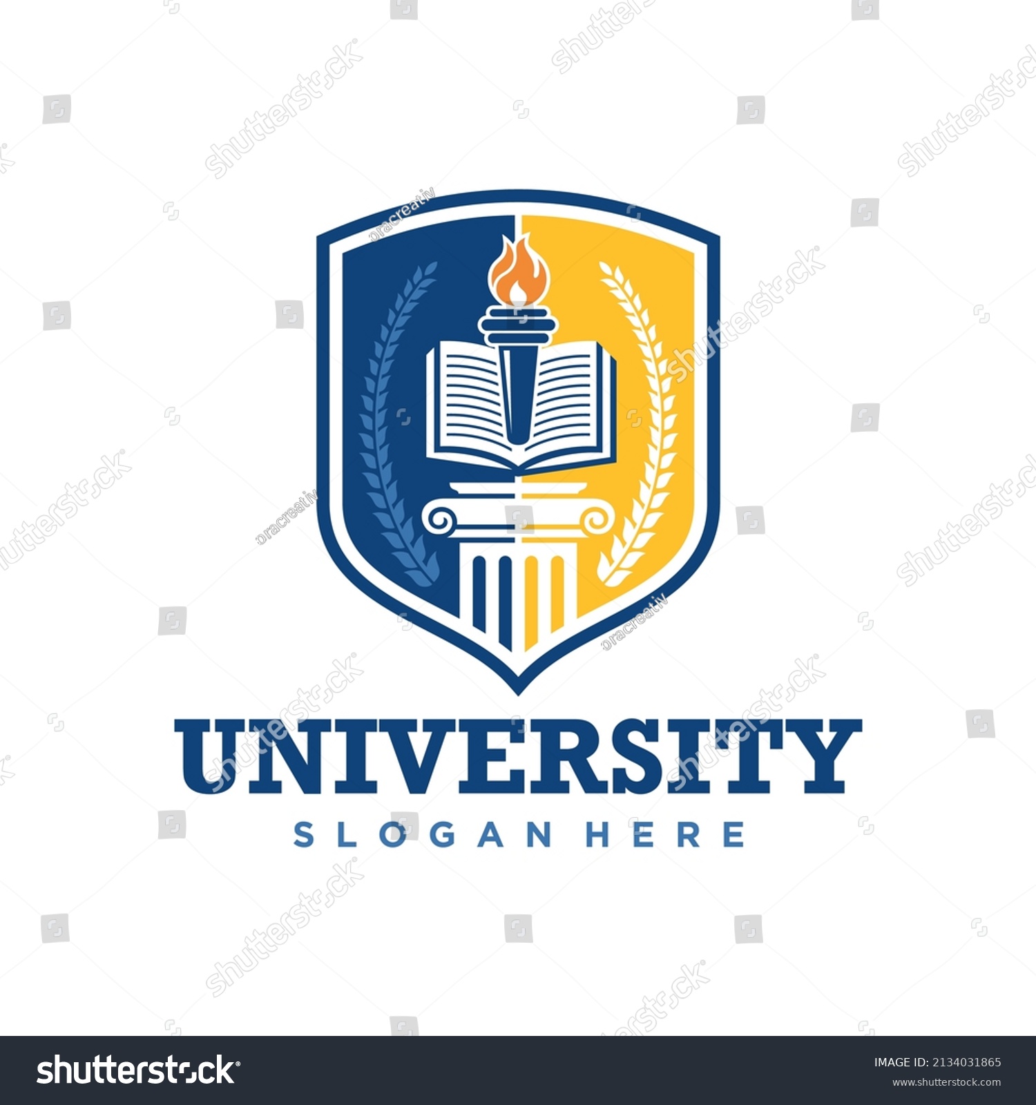 University Education Logo Design Vector Template Stock Vector (Royalty ...