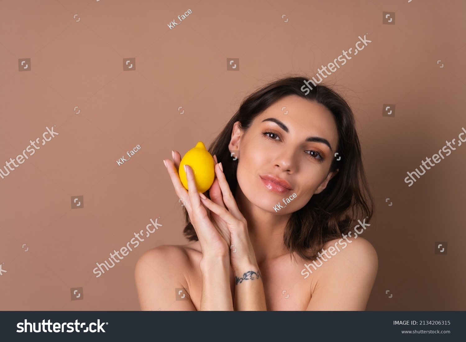 Beauty Portrait Topless Woman Perfect Skin Shutterstock