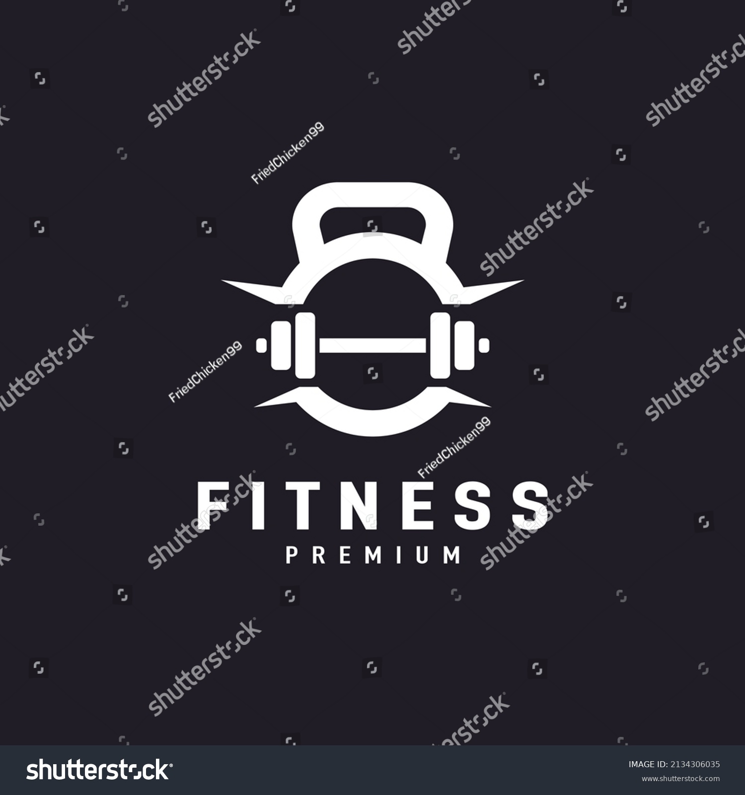 Fitness Gym Barbell Dumbbell Logo Design Stock Vector (Royalty Free ...