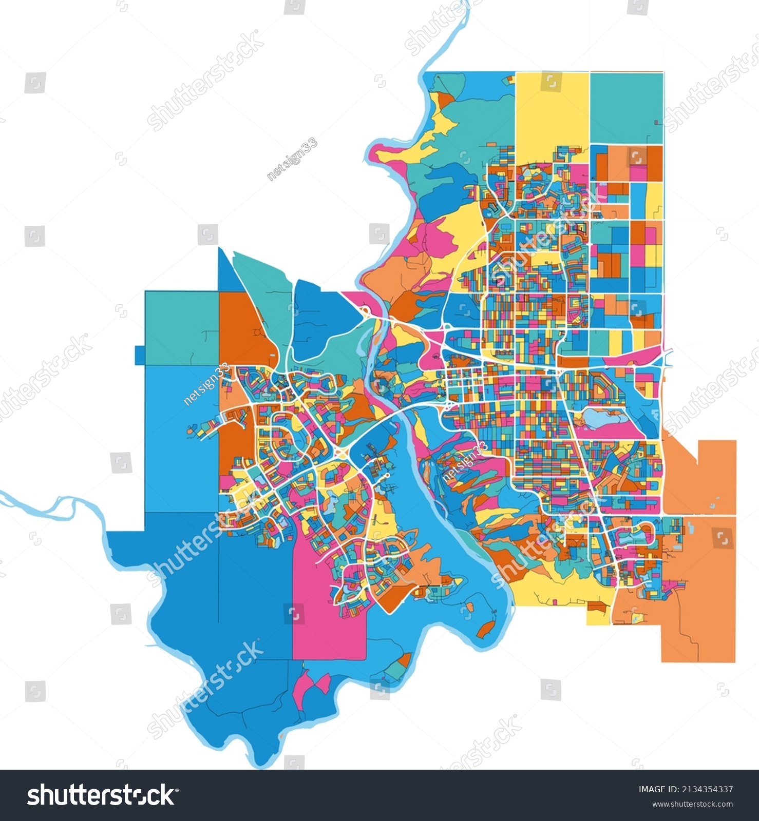 Lethbridge Alberta Canada Colorful High Resolution Stock Vector ...