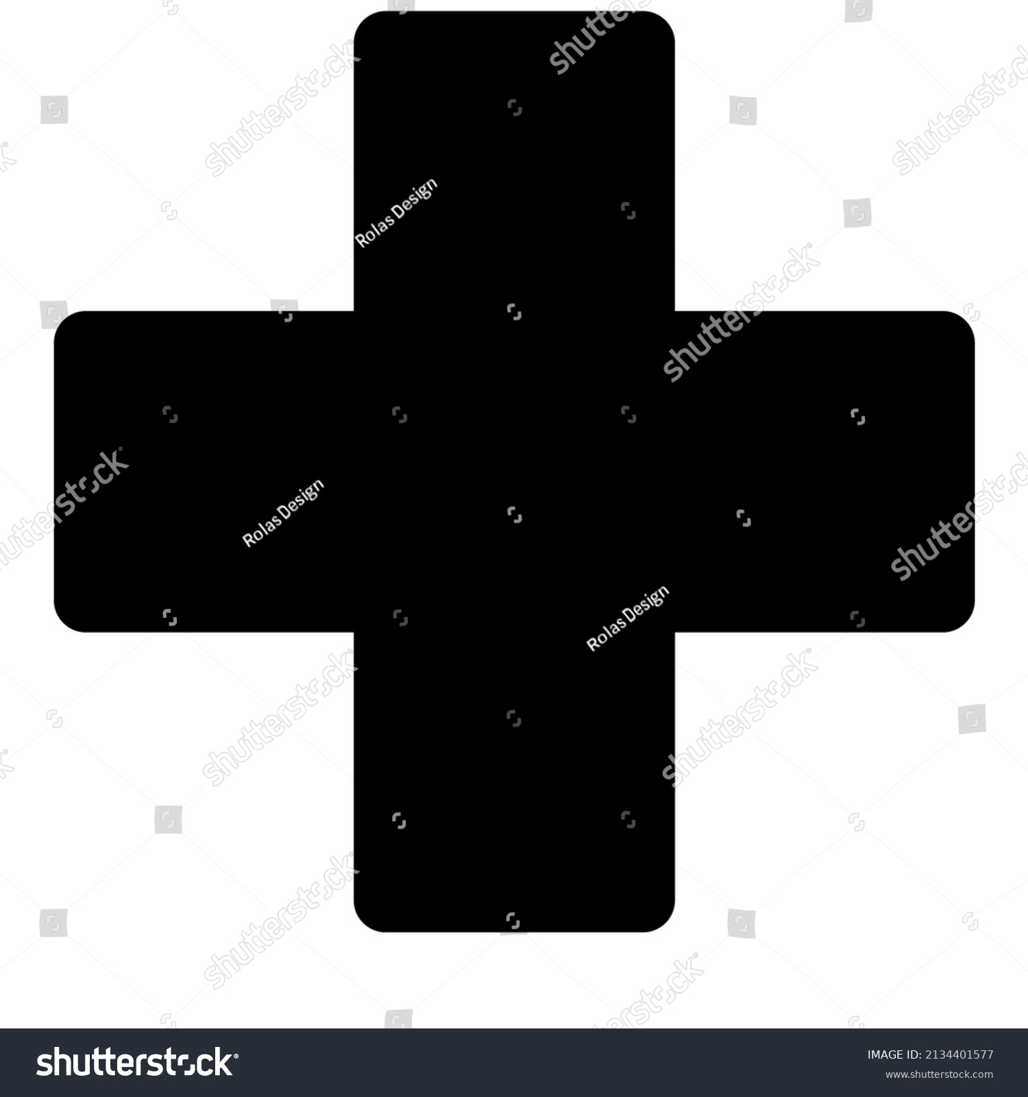 Plus Icon Black Color Stock Vector (Royalty Free) 2134401577 | Shutterstock