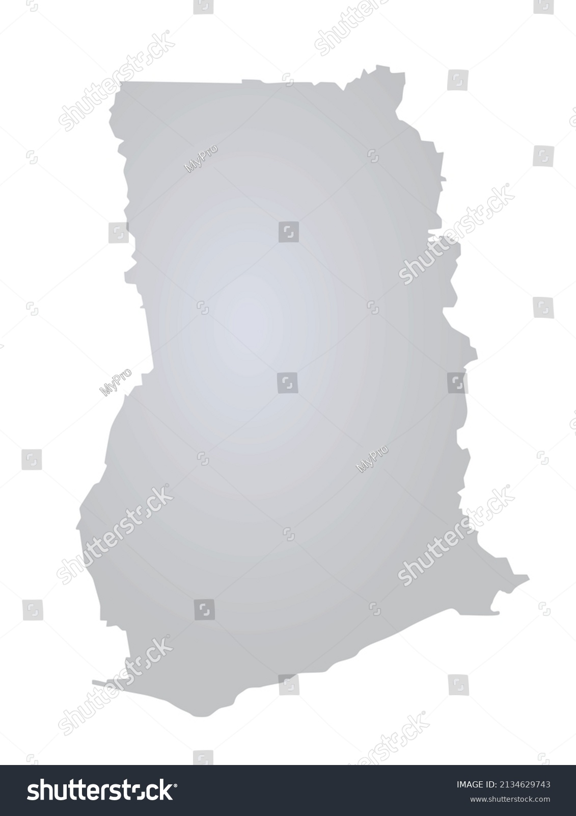 Ghana Grey Map Vector Illustration Stock Vector (Royalty Free ...