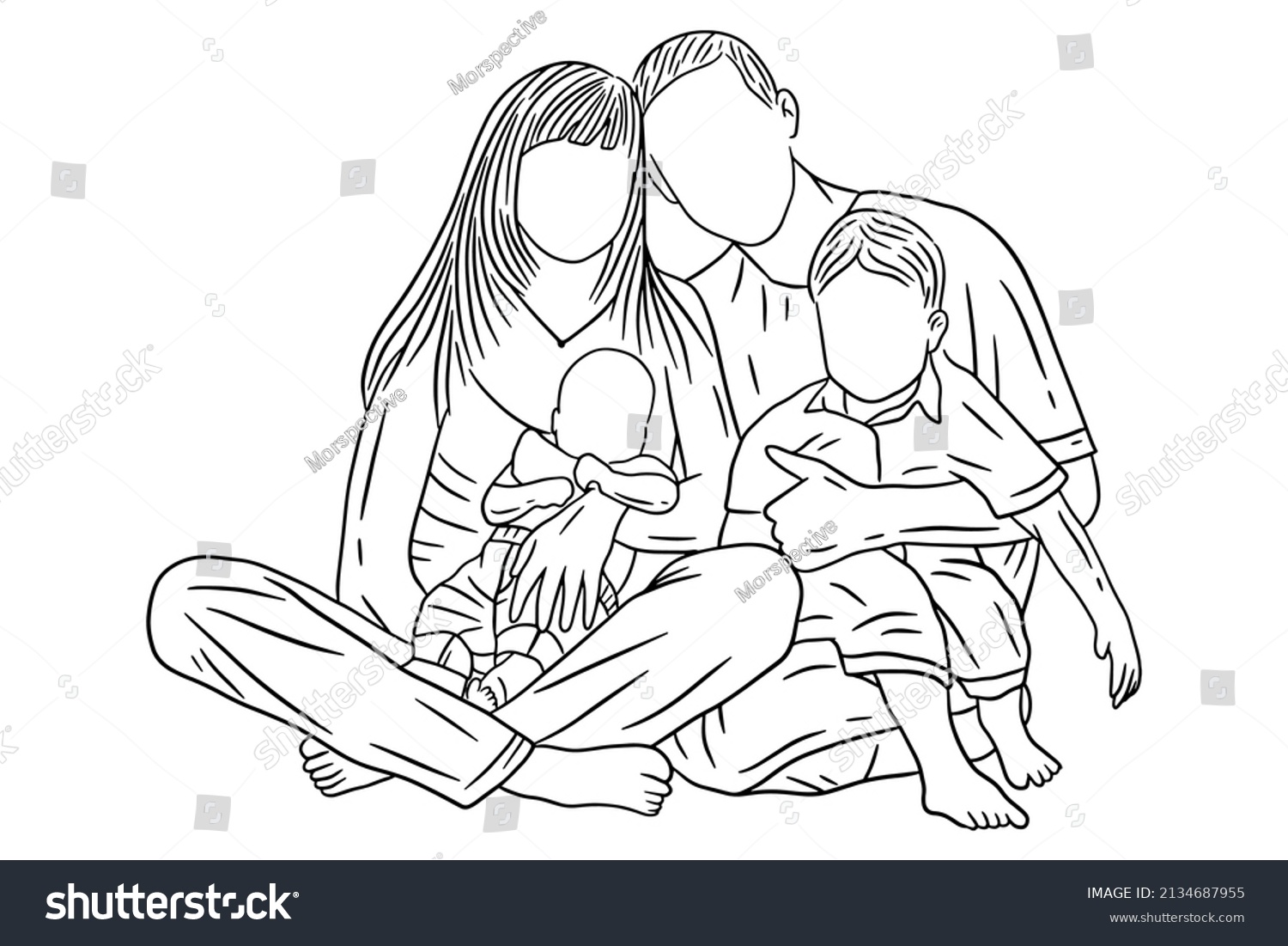 Family Love Happy Wife Husband Baby Stock Vector (Royalty Free ...