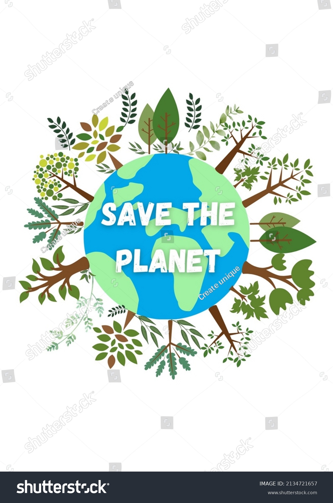 Save Our Planet Earth Stock Illustration 2134721657 | Shutterstock