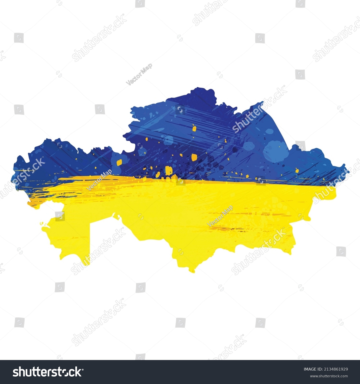 Vector Map Kazakhstan Isolated Vector Illustration Stock Vector ...