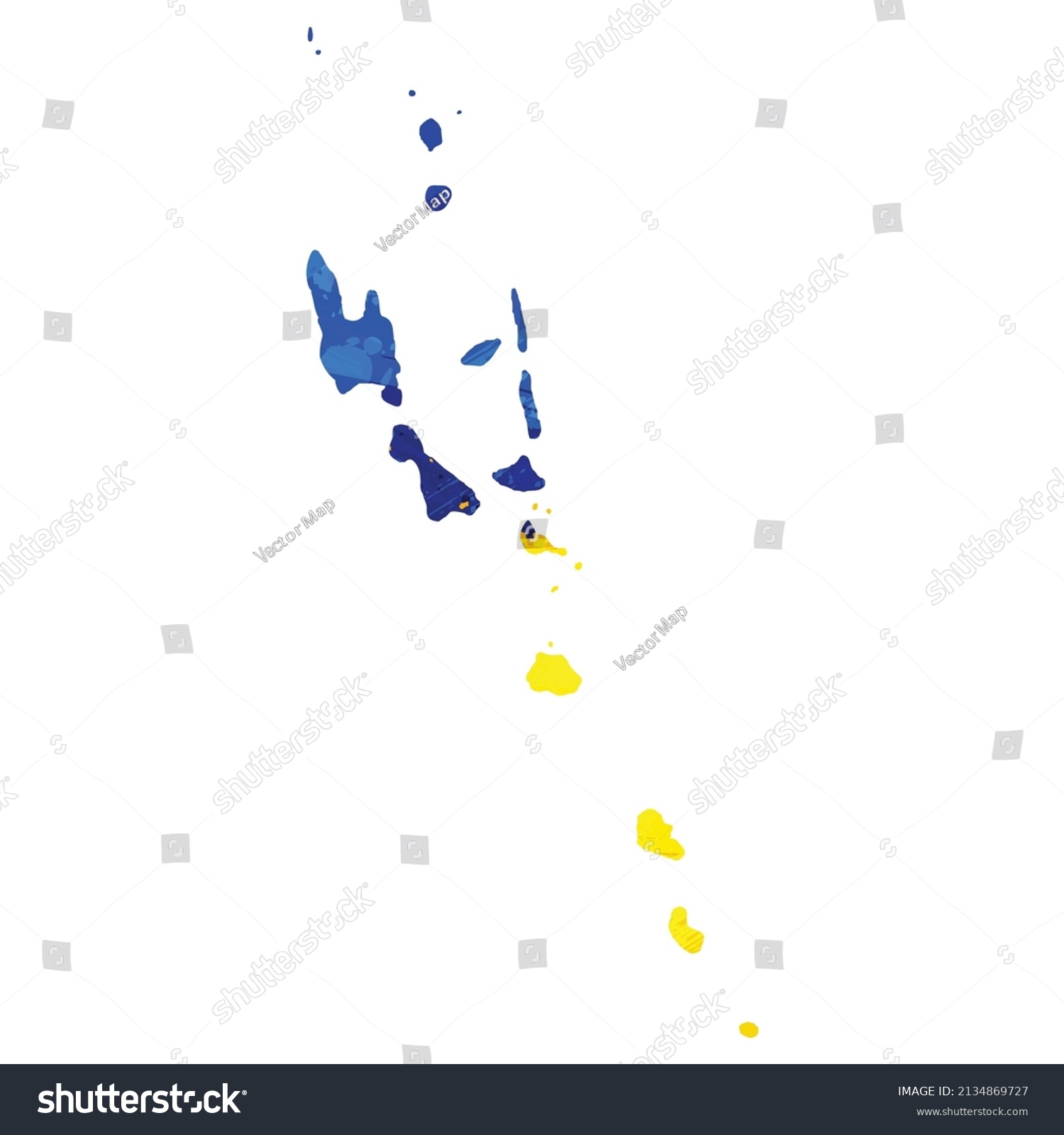 Vector Map Port Vila Isolated Vector Stock Vector (Royalty Free ...