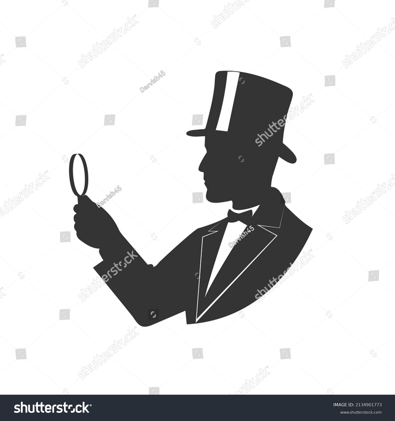 Detective Magnifying Glass Vector Illustration Stock Vector (Royalty ...