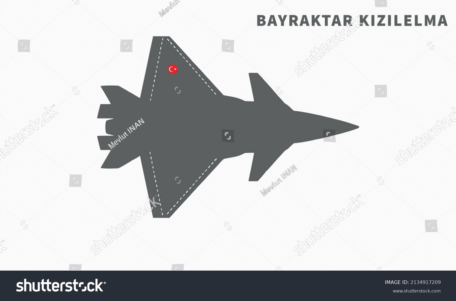 Bayraktar Combatant Unmanned Aircraft System Cuas 库存矢量图（免版税）2134917209 ...