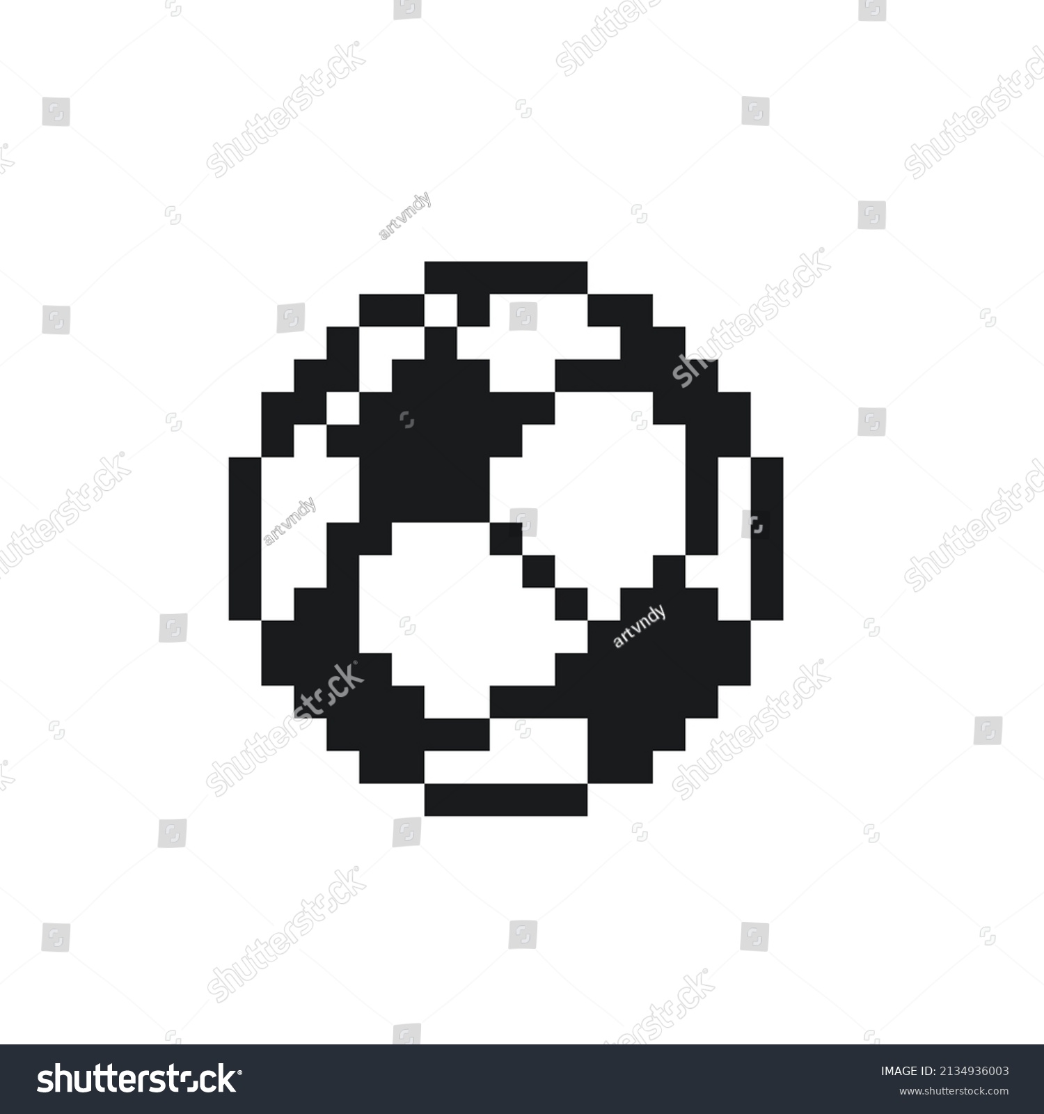 Pixel Art Soccer Ball Stock Vector (Royalty Free) 2134936003 | Shutterstock