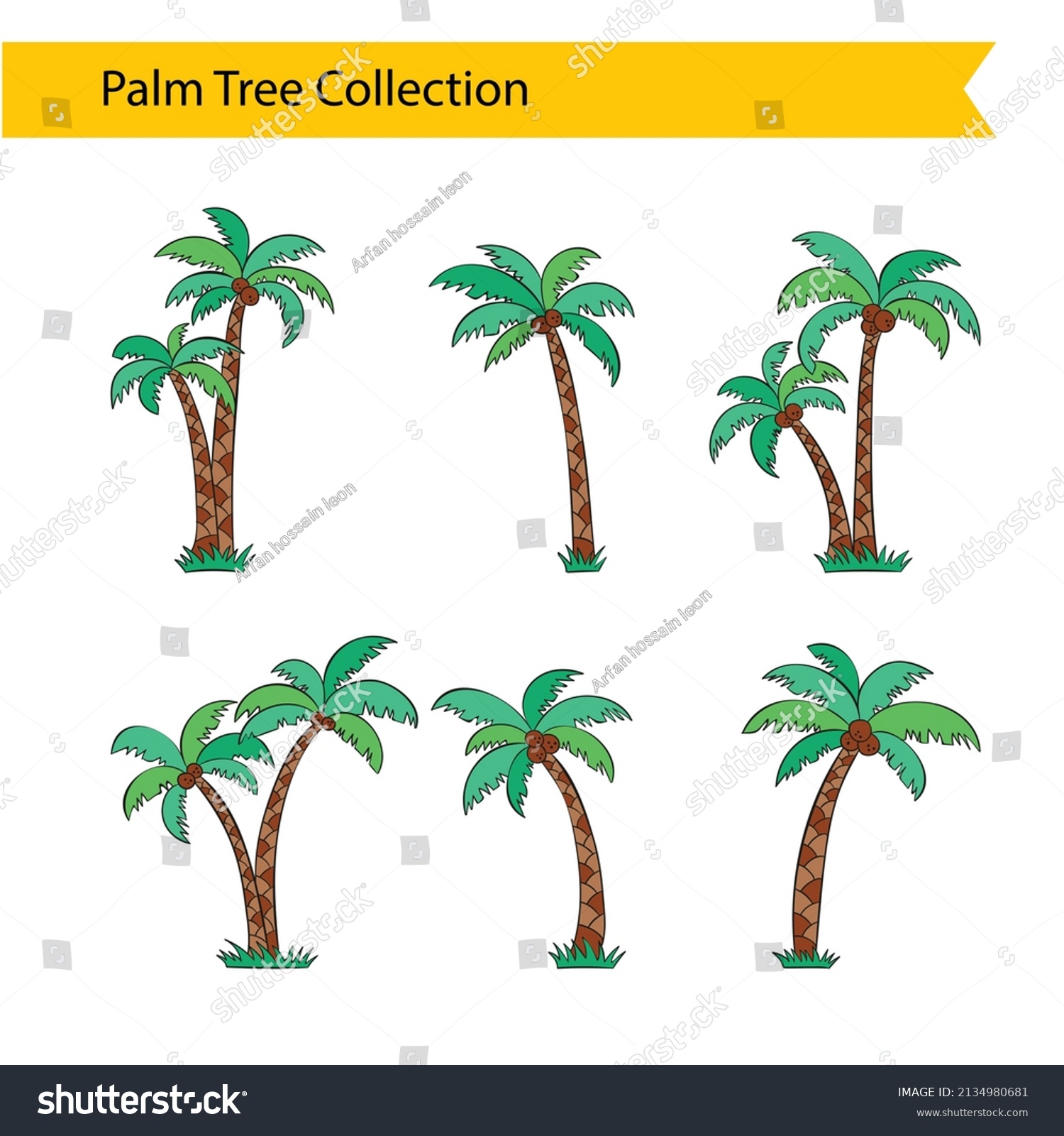 Как нарисовать пальму сверху